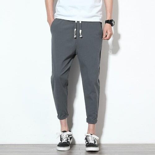 MRMT 2021 Brand Summer Mens Trousers Casual Pants for Male Loose Trousers Solid Color 9 Pants