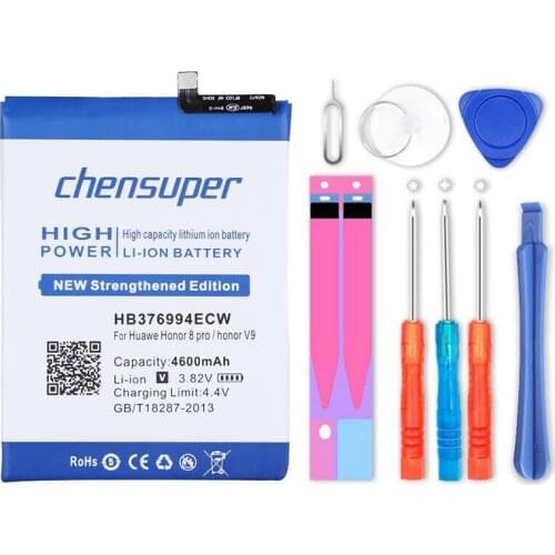 Chensuper 4600mAh HB376994ECW Battery for Huawei Honor 8 pro / honor V9 DUK-AL20 DUK-TL30