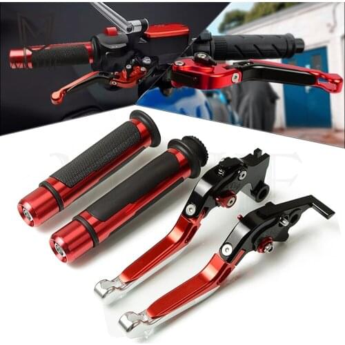 For Suzuki GSR600 GSR750 GSR 60 75 GSXS GSX-S 750 Motorcycle CNC Adjustable Folding Brake Clutch Levers Handlebar Hand Grips