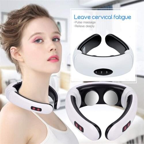 Electric Neck Massager & Pulse Back 6 Modes Power Control Far Infrared Heating Pain Relief Tool Health Care Relaxation Machine