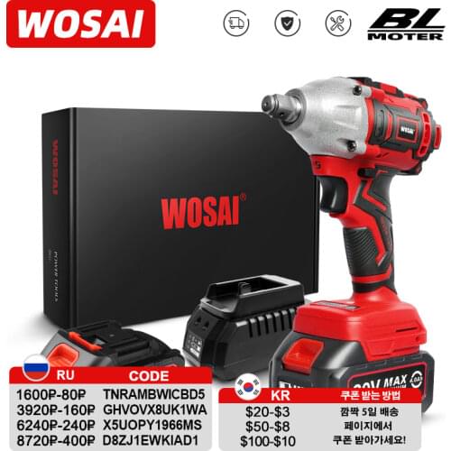 WOSAI MT Series Electric Impact Wrench Drill 20V Brushless Wrench Li-ion Battery Cordless Wrench Socket Installation Power Tools