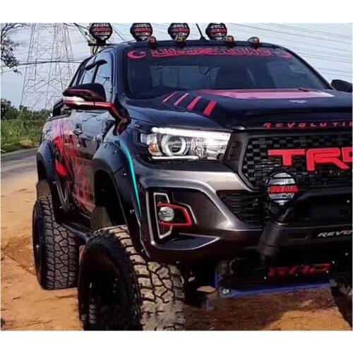 Wheel Eyebrow For TOYOTA HILUX ROCCO 2015-2021 Widening Large Wheel Arc Screw Installation High Quality ABS Accessories