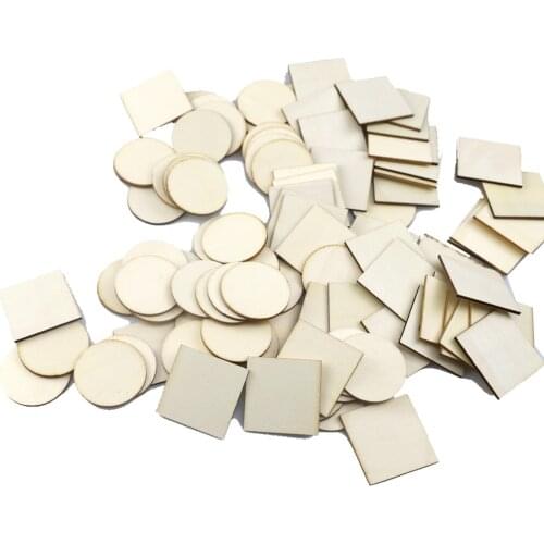 20pcs Unfinished Round Wood Discs for Crafts Blank Unfinished Wood Circle Pieces for Painting Writing and DIY Home Decorations