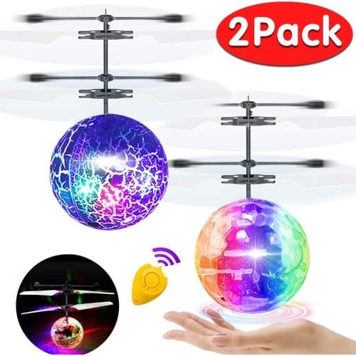 Flying Ball Kids Toys RC Flying Toys Hand Controlled Helicopter Infrared Induction RC Flying Light Up Ball for Boys Girls Toys