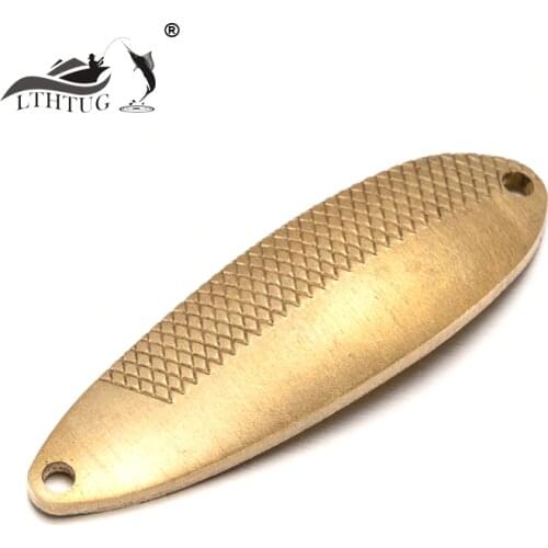 LTHTUG DS-LINE SPOON 6.5g Unpainted Spoon Bait Golden Silver Copper DIY Blank Metal Fishing Lures For Trout Pike Perch Salmon