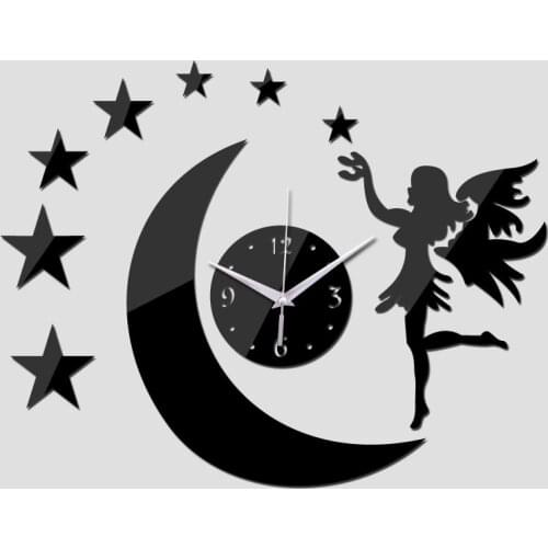 Hot Diy Home Decoration Fashion Mirror Surface Europe Mirror Wall Stickers Clock Living Room Wall Clock 3 Colors