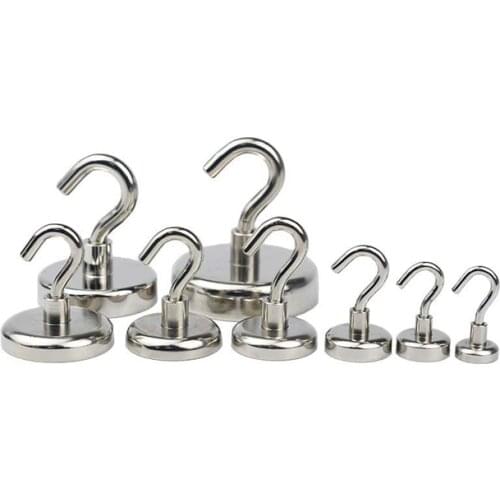 Heavy Duty Magnetic Hook, Strong Neodymium Magnets Hook for Home, Kitchen, Workplace,etc Strong Hold Neodymium Magnets Hooks