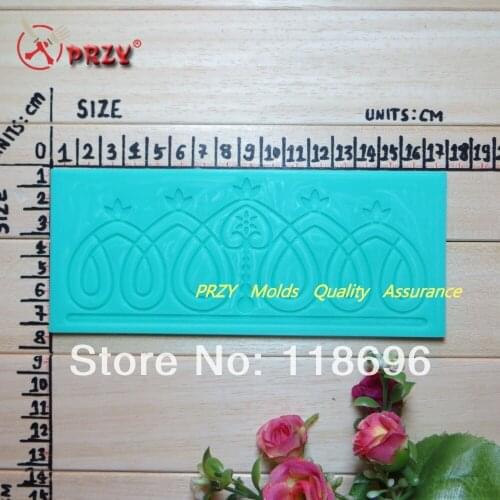 New 100% food grade raw material Free shipping Lace Mould for Cake Decoration Instant Lace Mold fondant No.L221