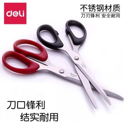 Deli 6009 Scissors Student Scissors Household Paper Scissors Office Hand Scissors Stainless Steel Adult