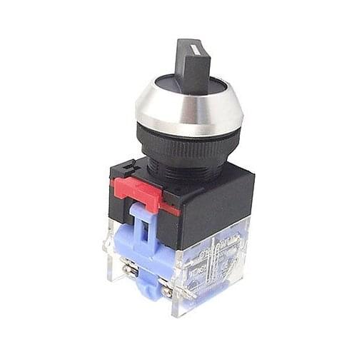 AC 500V 10A Two 2 Position Lock Rotary Select Selector Switch Latching 1 NO 1 NC