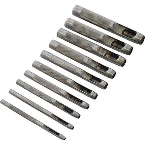 1/22Pcs/Set Hole Punching Round Belt Punched Tools Puncher Hollow Drill 1mm to 10mm Puncher Belt Watch Band Leather Craft