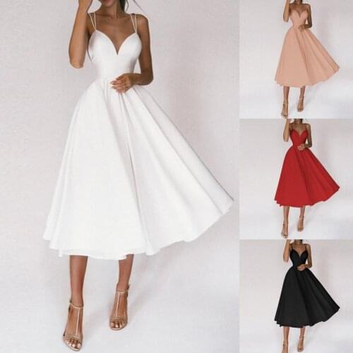 Sweet Dress Women Party Long Dresses Knee Length Maxi Strapless Spaghetti Strap Sexy Club Party Night Casual Vestidos Wedding