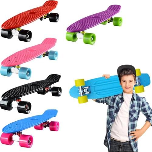 22 Inch Professional Skateboard with 4 Wheels Easy to Turn Smooth to Move Skateboard for Kids Teens Adults