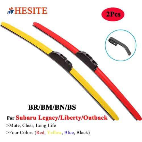 HESITE Colorful Hybrid Wiper Blades For Subaru Outback BE BH BL BP BR BS 1998 2005 2006 2007 2008 2010 2011 2014 2015 2016 2017