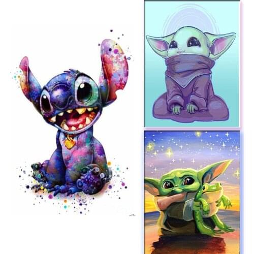 Disney family series 5D DIY diamond painting cartoon fairy tale princess series cross stitch inlaid diamond decorative painting