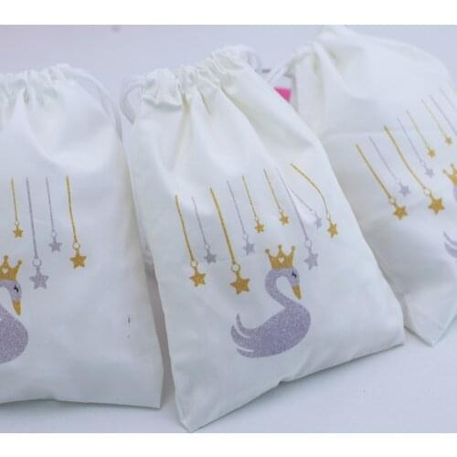 Swan Party Favor Bags Candy Bags Marine Animals Theme swan Birthday Gift Bags Kids Birthday Party Supplies