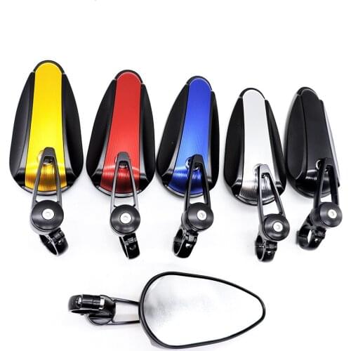 Universal 7/8" Bar End Rear Mirrors Moto Motorcycle Motorbike Scooters Rearview Mirror Side View Mirrors FOR Cafe Racer