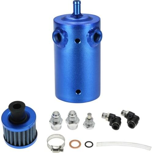 Universal Aluminum 0.5L Oil Breather Oil Catch Can Oil Reservoir Catch Can Tank with Breather Filter