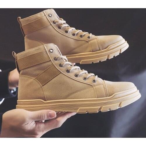 Spring High-top Men Martin Boots Winter British Style All-match Tooling Men Boots Korean Version