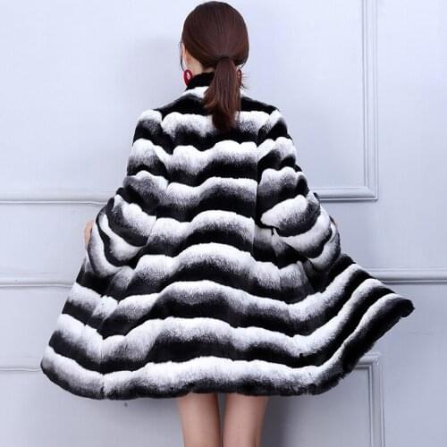 Faux Fur Jacket Women Winter Coat Striped Plus Size Faux Mink Fur Womans Coat 6xl Famale Jaket Chaqueta Mujer KJ297