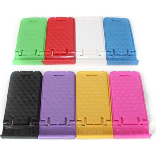 1Pcs Random color Mini Universal Stand Mount Phone Adjustable Hold Mobile Phone Folded Cell Hold For Smartphone Support Hol O4H1