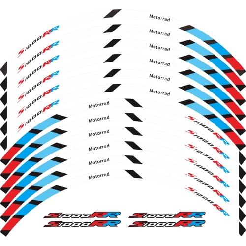 12 Strips Motorcycle Tire Wheel Hub Sticker Reflective Moto Racing Accessories Rim Decoration Decal For BMW S1000RR s1000 rr