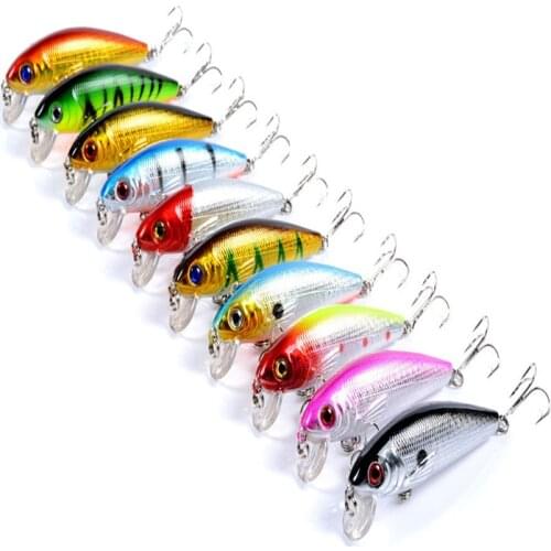 2pcs 7.2cm 8.7g Fishing Lure Minnow 3D Eyes Plastic Hard Artificial Bait Pesca Wobblers Crankbait Floating Jig Baits