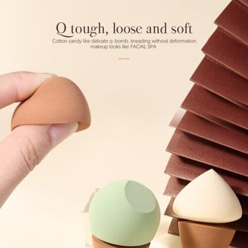 2pcs Ice Cream Puff Wet And Dry Puff Cosmetic Puff Makeup Sponge Powder Puff Beauty Make Up Tool Accessories Makeup Egg