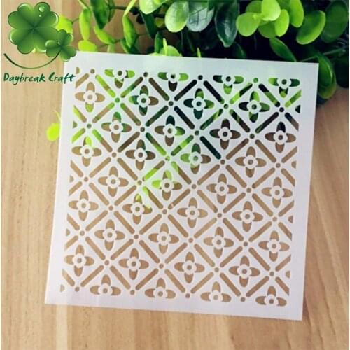 5.1x5.1 inch) diamond PET Stencils diy patterns sieve and paints imprint spray mists template