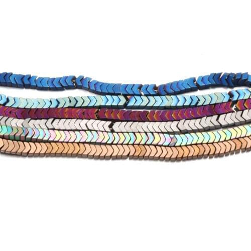 Natural Stone Arrow Shape Hematite Gall Stone Beads Handmade Loose Spacer Beads for Jewelry Making Bracelet Necklace Accessories