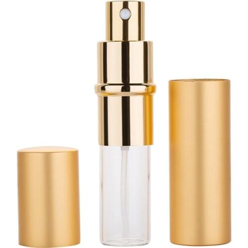 10ml Matte metal texture Spray Bottle Portable Bottle Travel Container Refillable Cosmetics Container Perfume Bottle 1pc