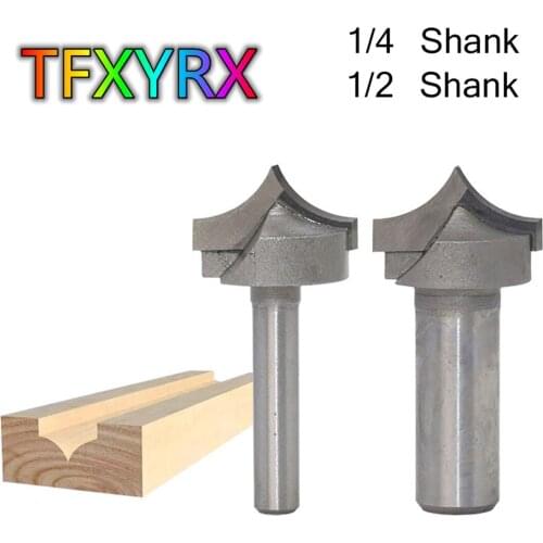 1pc 1/4 1/2inch Shank Point Cutting Round Over Router Bits Woodworking Chisel Cutter for Wood Tungsten Carbide CNC Machine Tools