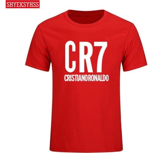 Ronaldo logo mens Tshirt short sleeve high-quality clothing tops T shirt CR7 football hip-hop mens cotton brand T-shirt tees