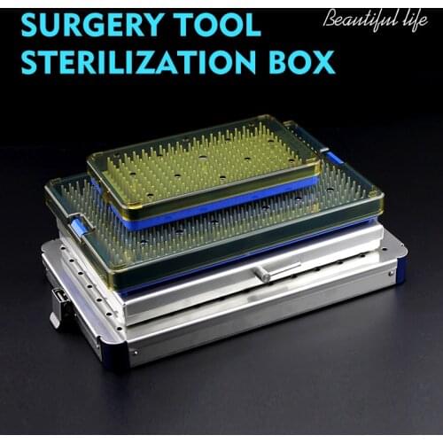 Surgical Autoclavable box Surgery tool Autoclave ophthalmic microinstruments HTHP Silicone pad Disinfection box instrument