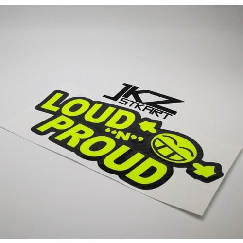 JKZ STKART Vinyl Die Cut Car Sticker Decals Loud And Proud 20 x 8 cm for Motor Bike eBike Helmet Stickers