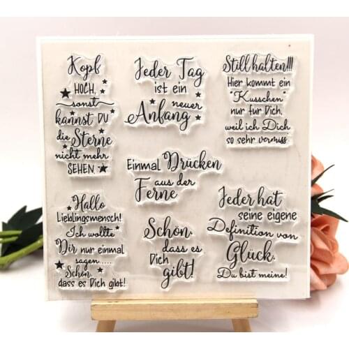 KLJUYP German Transparent clear stamp for DIY Scrapbooking/Card Making/Kids Christmas Fun Decoration Supplies