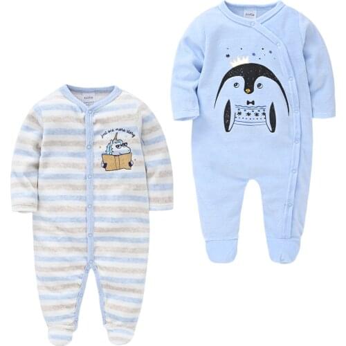 Newborn Baby Boys Rompers Jumpsuit 2PCS Infant Clothing Velvet Toddler Baby Clothes roupas bebe de Winter Cartoon Baby Onesies