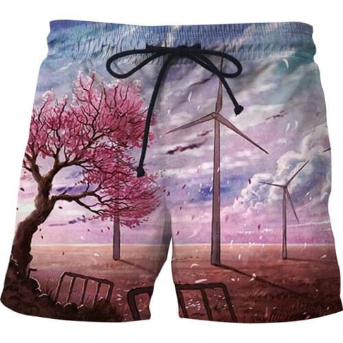 2021 Summer Mens 3D Printed Beach Shorts Running Sports Workout Shorts for Men Quick Dry Training Gym Athletic Mens Shorts