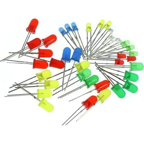 500Pcs/lot 3MM LED Diode Kit Mixed Color Red Green Yellow Blue White