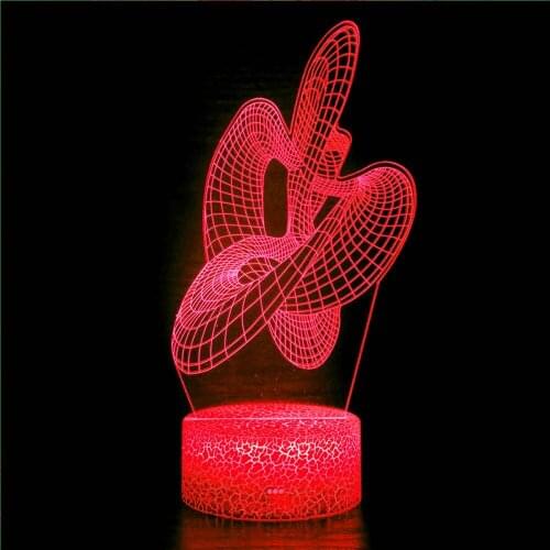 3D night light Nordic abstract character art decoration modern minimalist living room home wine cabinet bookcase decoration LED