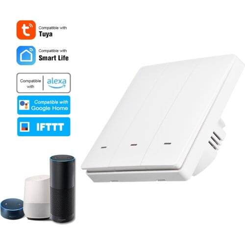 Tuya WiFi+BT Curtain Switch for Electric Motorized Curtain Door Motor RF 433MHz Smart Switch Compatible with Alexa,Google Home