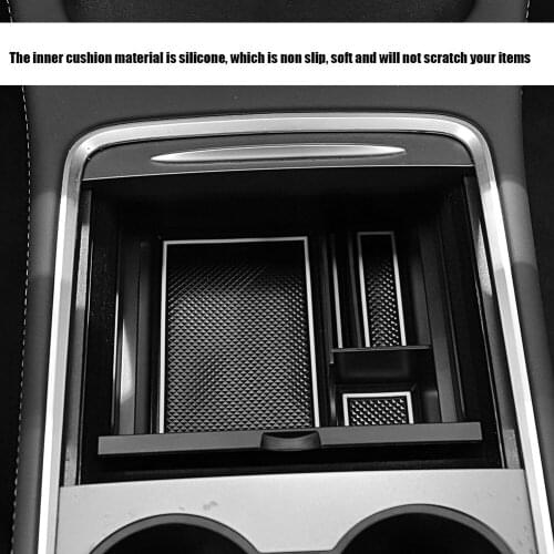 Armrest Storage Box for Tesla Model 3 Y 2021 Car Central Console Holder Tray Organizer Containers Holder Car Interior Accessorie