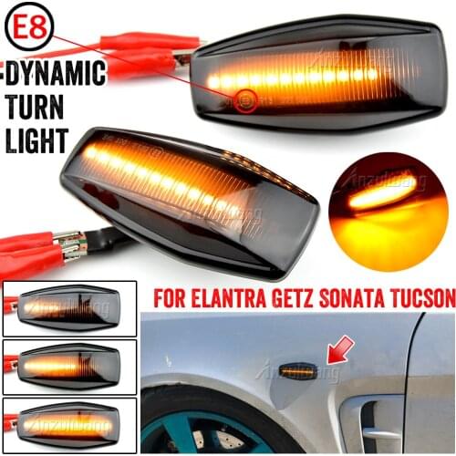 Car Turn Signal Light Side Marker Sequential Dynamic Blinker For Hyundai Elantra XD i10 Getz Sonata XG Tucson Terracan