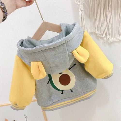 Casual Autumn Boys Kids Coats Jacket Children Baby Long Sleeve Cartoon Ear Hooded Outwear Cardigan Casaco Outfits ADK181