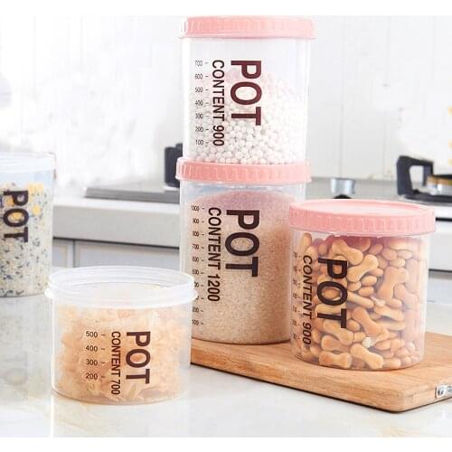 Transparent plastic storage box plastic seal pot&plastic airtight canister&plastic jar&plastic pot used for kitchen food contain