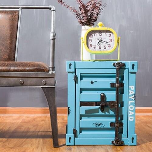 Retro Shelf Metal Industrial Theme Container Sofa minimalist Side Coffee Table Bedside end Tables Stool Bar Club Decor