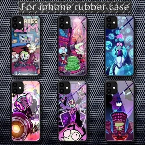 Cartoon TV Invader Zim Phone Case Rubber for iPhone 12 11 Pro Max XS 8 7 6 6S Plus X 5S SE 2020 XR 12 Mini case