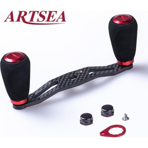 ARTSEA Carbon Fiber Fishing Reel Handle EVA Knob Refit for Baitcasting reel DIY Fish Accessories Lure Tool