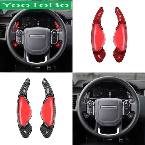 Forged Carbon Fiber Steering Wheel Paddle Shifter Extension For Land Rover Range Discovery Sport Evoque Jaguar XE XJ XF F-Pace