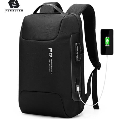 Fenruien Waterproof 15.6 Inch Men Laptop Backpack Usb Charging School Bag Anti Theft Backpack Male Travel Backpacks 2020 New